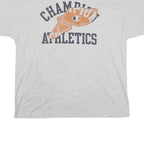 CHAMPION Mens Grey Graphic T-Shirt 2XL Short Sleeve Crew Neck Cotton Blend