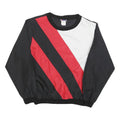 DAVID PEET Womens Black & Red & White Sweatshirt Crew Neck M Polyester Blend