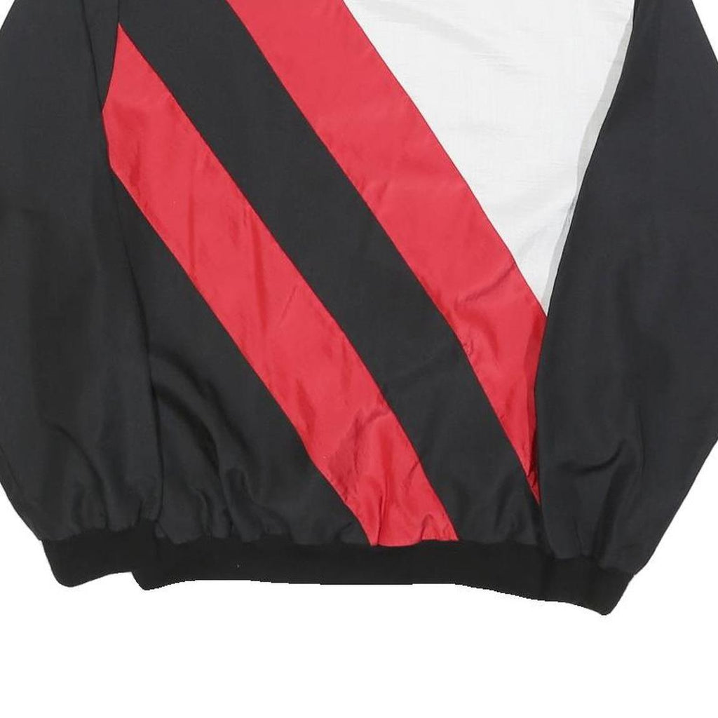 DAVID PEET Womens Black & Red & White Sweatshirt Crew Neck M Polyester Blend