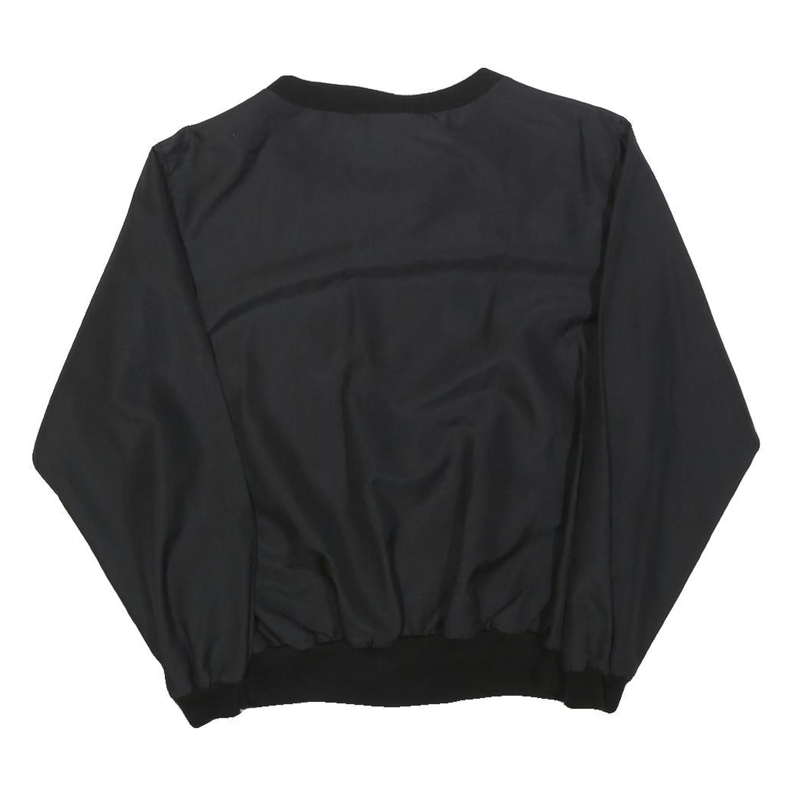 DAVID PEET Womens Black & Red & White Sweatshirt Crew Neck M Polyester Blend