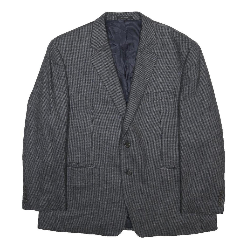 LAUREN RALPH LAUREN Mens Grey & Black Wool Tailored Jacket L Woven Classic