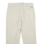 DICKIES Mens Regular Fit Beige Polyester Blend Trousers W36 L28 Workwear Casual