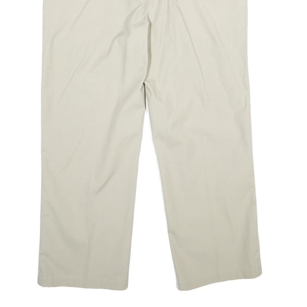 DICKIES Mens Regular Fit Beige Polyester Blend Trousers W36 L28 Workwear Casual