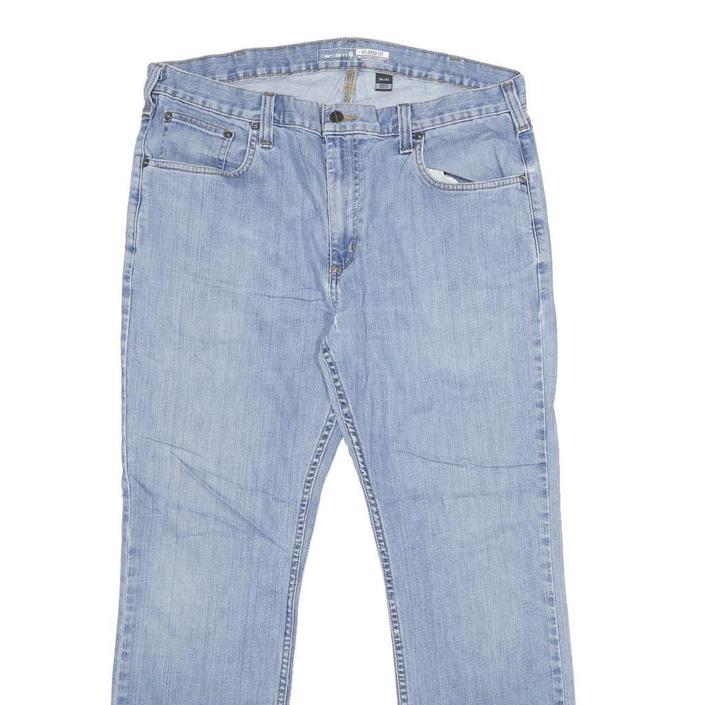 CARHARTT Mens Relaxed Denim Jeans Light W36 L30 Workwear Casual Zip Fly