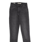 LEVI'S 721 High Rise Womens Jeans Black Regular Skinny Stone Wash W23 L30