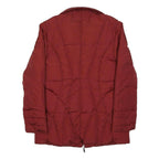 MONCLER Womens Red Slim Jacket S Polyamide Plain Zip Coat Lightweight