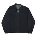 POLO RALPH LAUREN Mens Navy Blue Classic Cotton Blend Jacket L Zip Plain