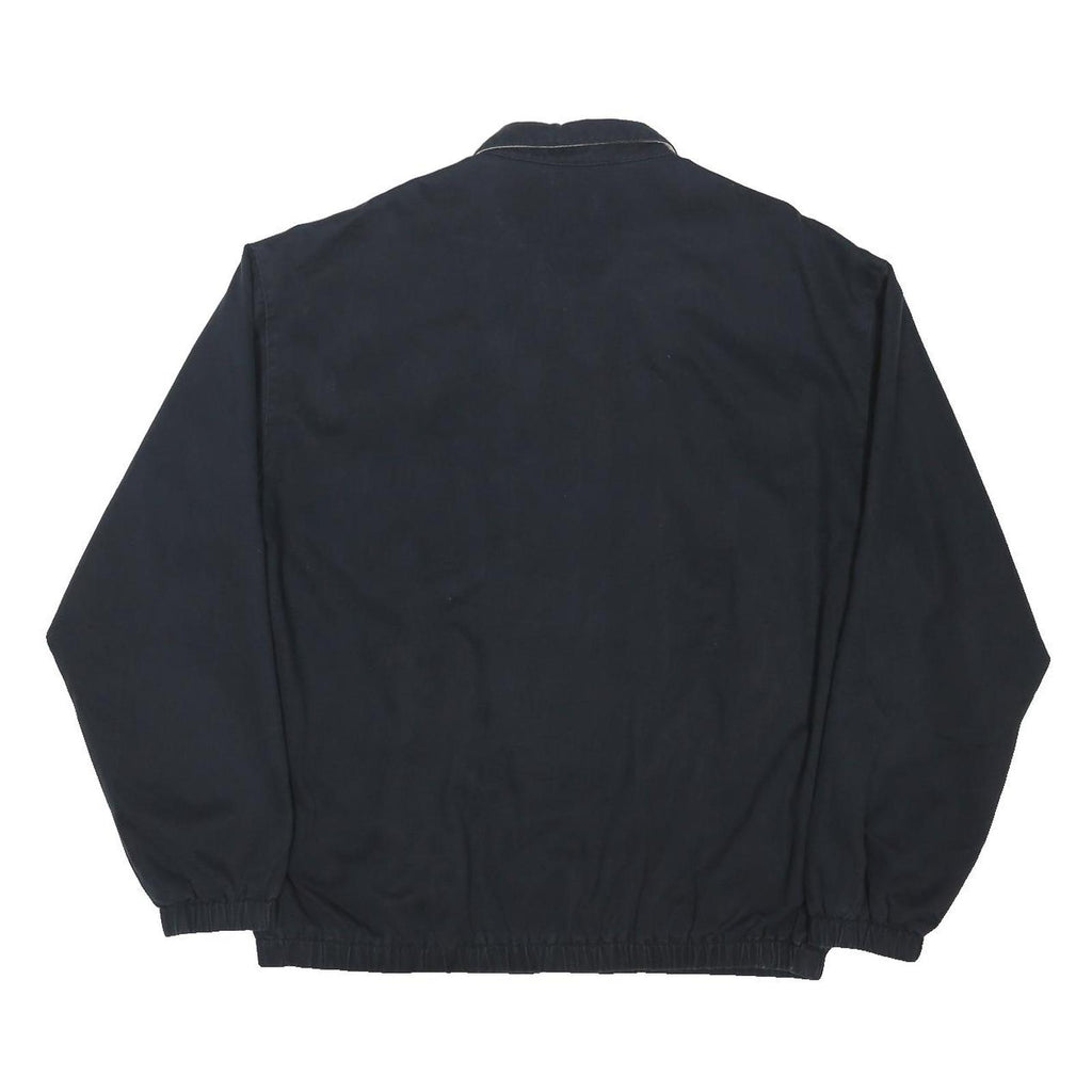 POLO RALPH LAUREN Mens Navy Blue Classic Cotton Blend Jacket L Zip Plain