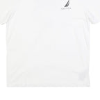 NAUTICA Mens White Graphic T-Shirt M Short Sleeve Crew Neck Cotton Blend Casual
