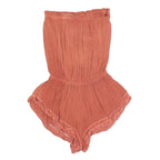 JEN'S PIRATE BOOTY Womens Rust Playsuit Crochet Trim S Summer Casual Festival