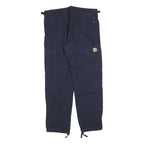 CARHARTT Mens Cotton Blend Navy Regular Straight Trousers W36 L32 Utility