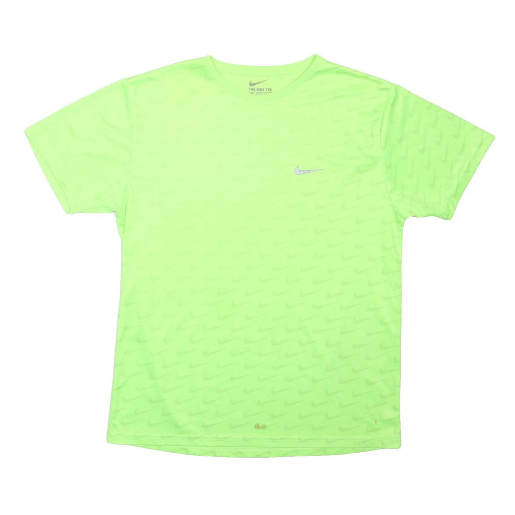NIKE Mens Green Graphic T-Shirt 2XL Short Sleeve Crew Neck Lightweight