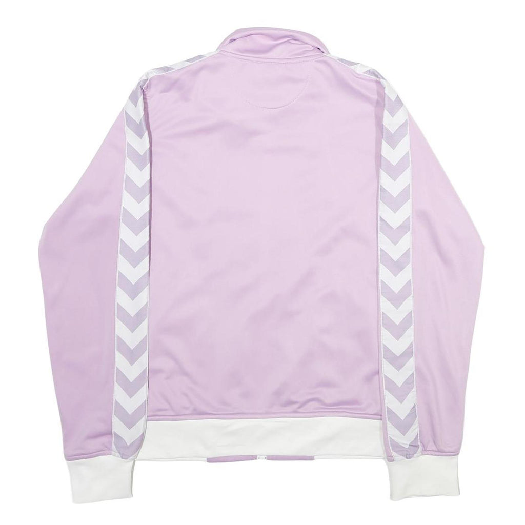 HUMMEL Womens Lilac & White Zip Jacket M Polyester Plain Sports Casual