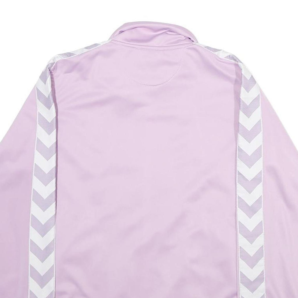 HUMMEL Womens Lilac & White Zip Jacket M Polyester Plain Sports Casual