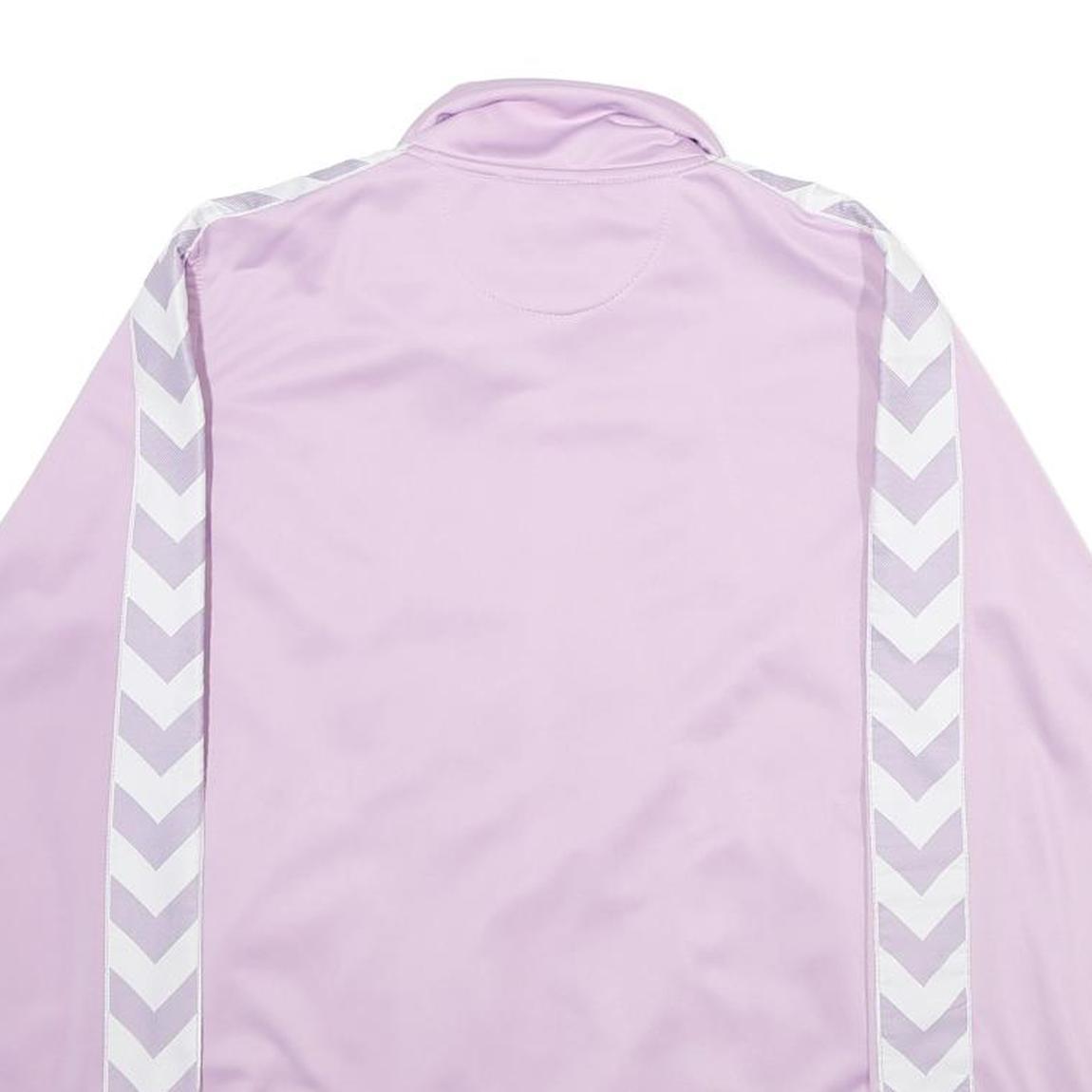 HUMMEL Womens Lilac & White Zip Jacket M Polyester Plain Sports Casual