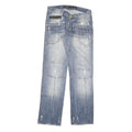 CIPO AND BAXX Mens Jeans Blue Regular Straight Denim Light W32 L34 Distressed