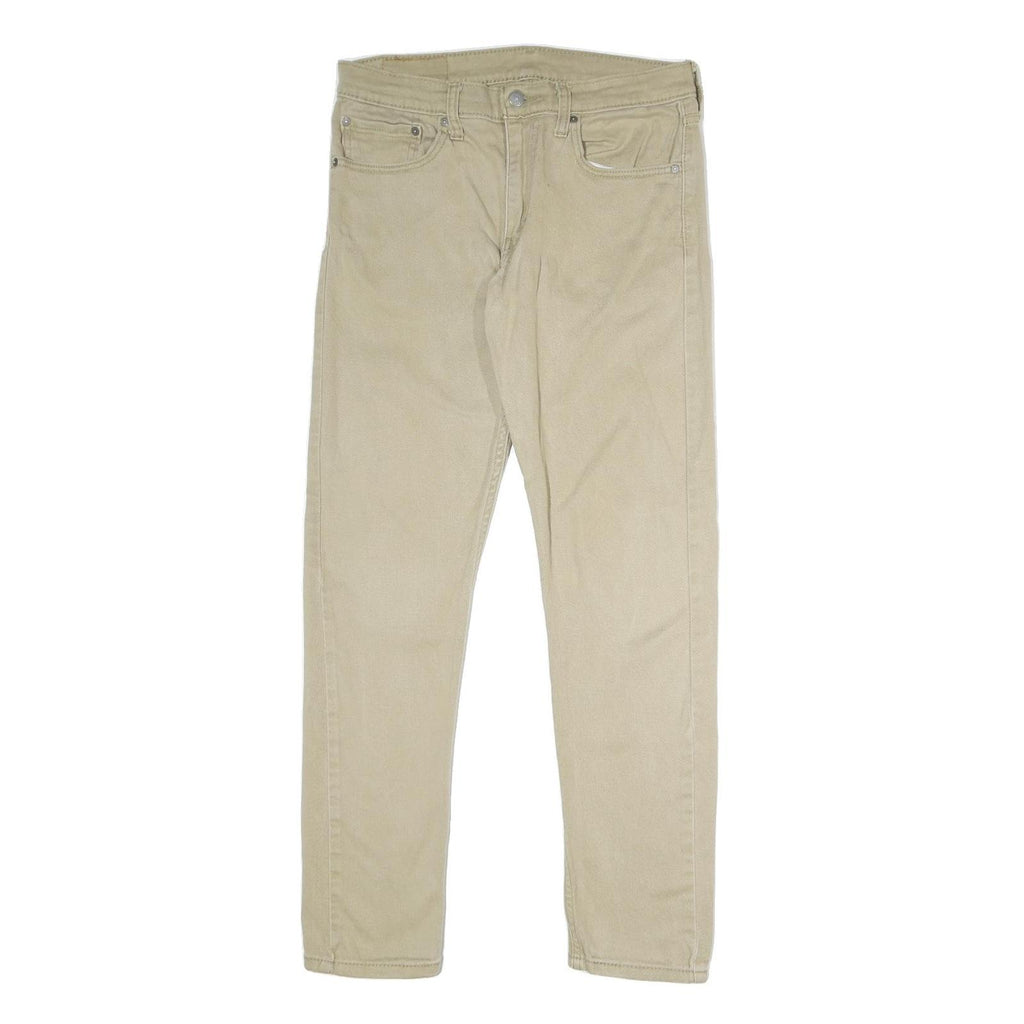 LEVI'S 512 Mens Slim Skinny Jeans Cotton Blend Beige W31 L32 Zip Fastening