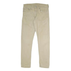 LEVI'S 512 Mens Slim Skinny Jeans Cotton Blend Beige W31 L32 Zip Fastening