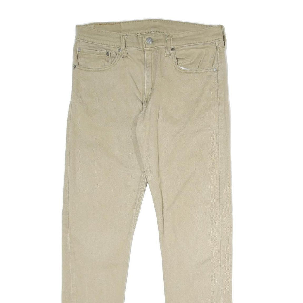 LEVI'S 512 Mens Slim Skinny Jeans Cotton Blend Beige W31 L32 Zip Fastening