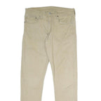 LEVI'S 512 Mens Slim Skinny Jeans Cotton Blend Beige W31 L32 Zip Fastening