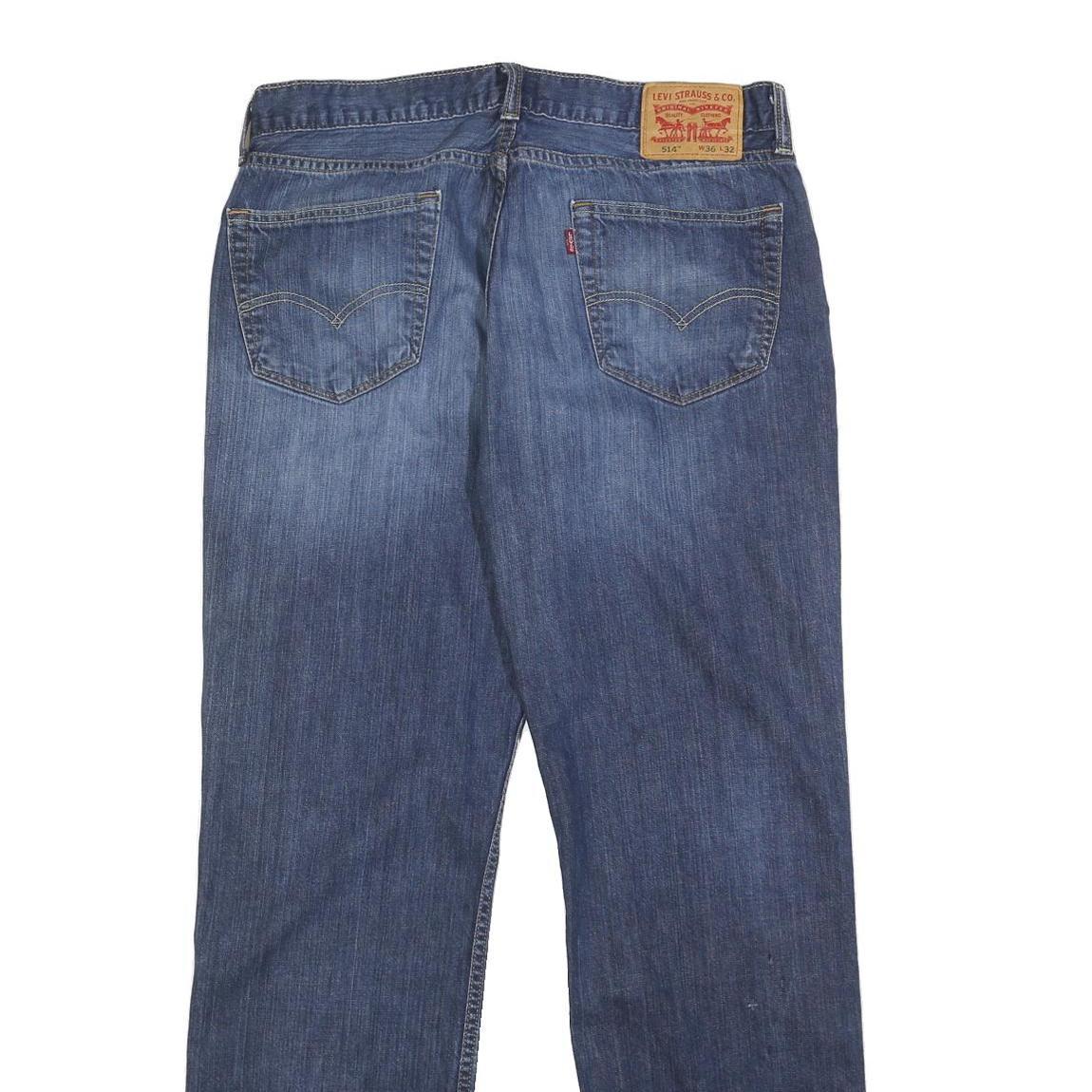 LEVI'S 514 Classic Mens Jeans Blue Classic Straight Denim Medium W36 L32