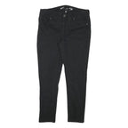 SEVEN7 Womens Black Slim Slim Leg Trousers W34 L28 Zip Cotton Blend Stylish