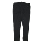 SEVEN7 Womens Black Slim Slim Leg Trousers W34 L28 Zip Cotton Blend Stylish