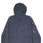 DIESEL Womens Blue Cotton Blend Hooded Button Jacket M Casual Functional