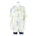 Womens Printed Blouse Cream 90s Crazy Pattern L