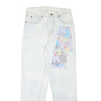 ZANTOS Womens Regular Fit Denim Jeans Acid Wash W30 L31 Patch Design