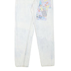 ZANTOS Womens Regular Fit Denim Jeans Acid Wash W30 L31 Patch Design
