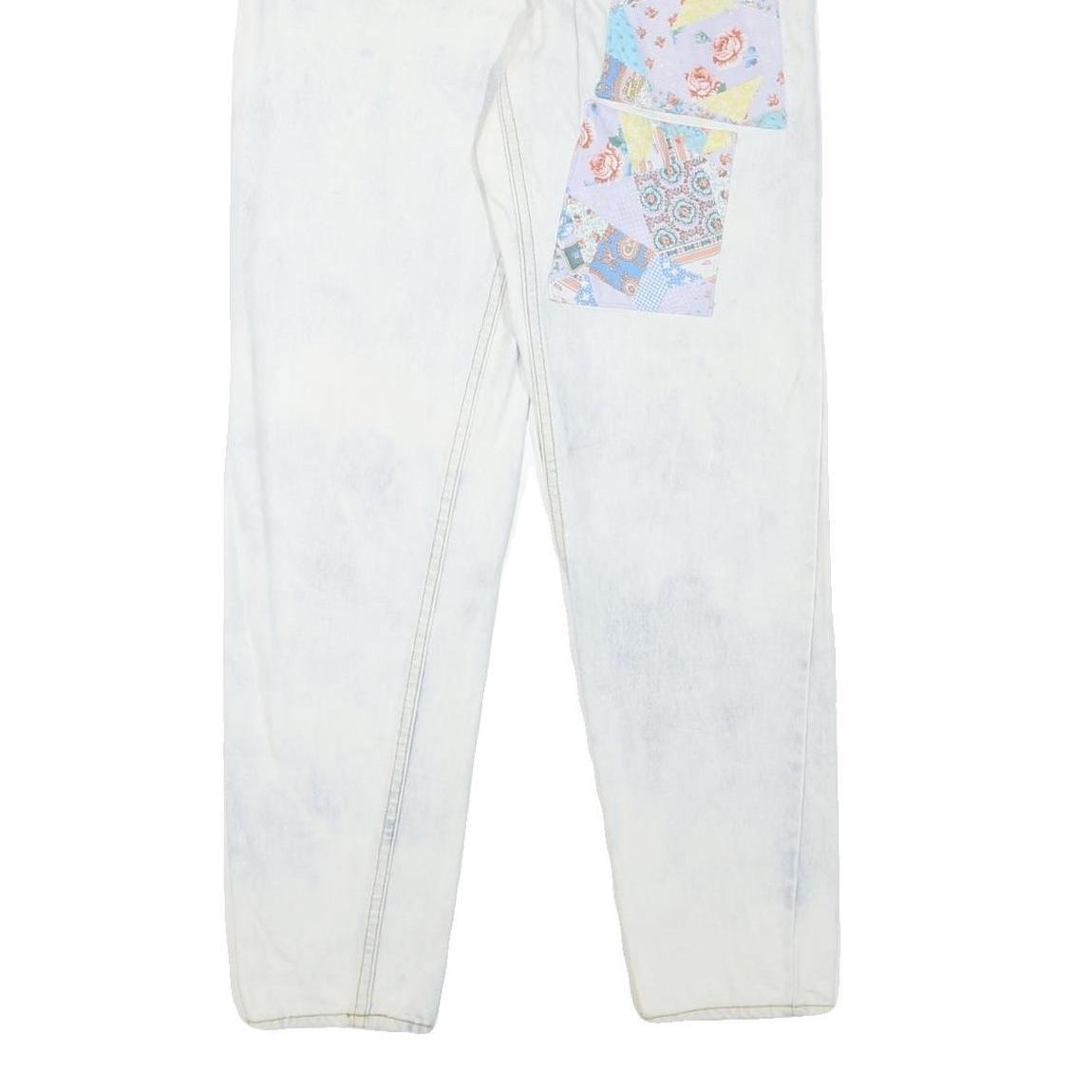 ZANTOS Womens Regular Fit Denim Jeans Acid Wash W30 L31 Patch Design