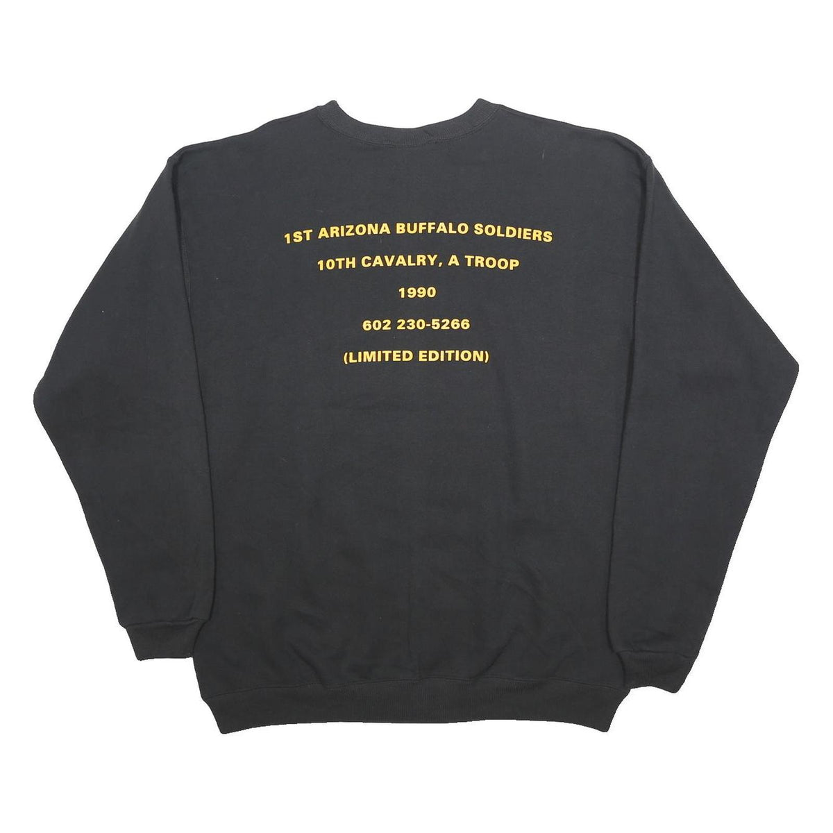 HANES Mens Black Black Crest Graphic Crew Neck L Sweatshirt Limited Edition
