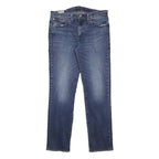 LEVI'S 511 BIG E Mens Slim Blue Denim Medium W34 L32 Stretch Cotton Blend Zip