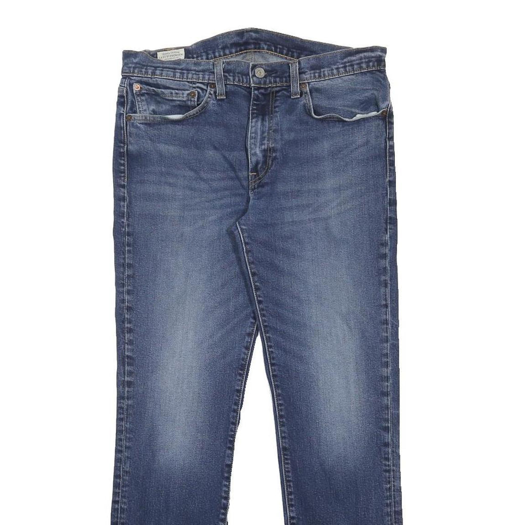 LEVI'S 511 BIG E Mens Slim Blue Denim Medium W34 L32 Stretch Cotton Blend Zip