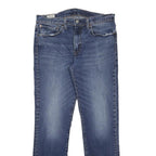 LEVI'S 511 BIG E Mens Slim Blue Denim Medium W34 L32 Stretch Cotton Blend Zip