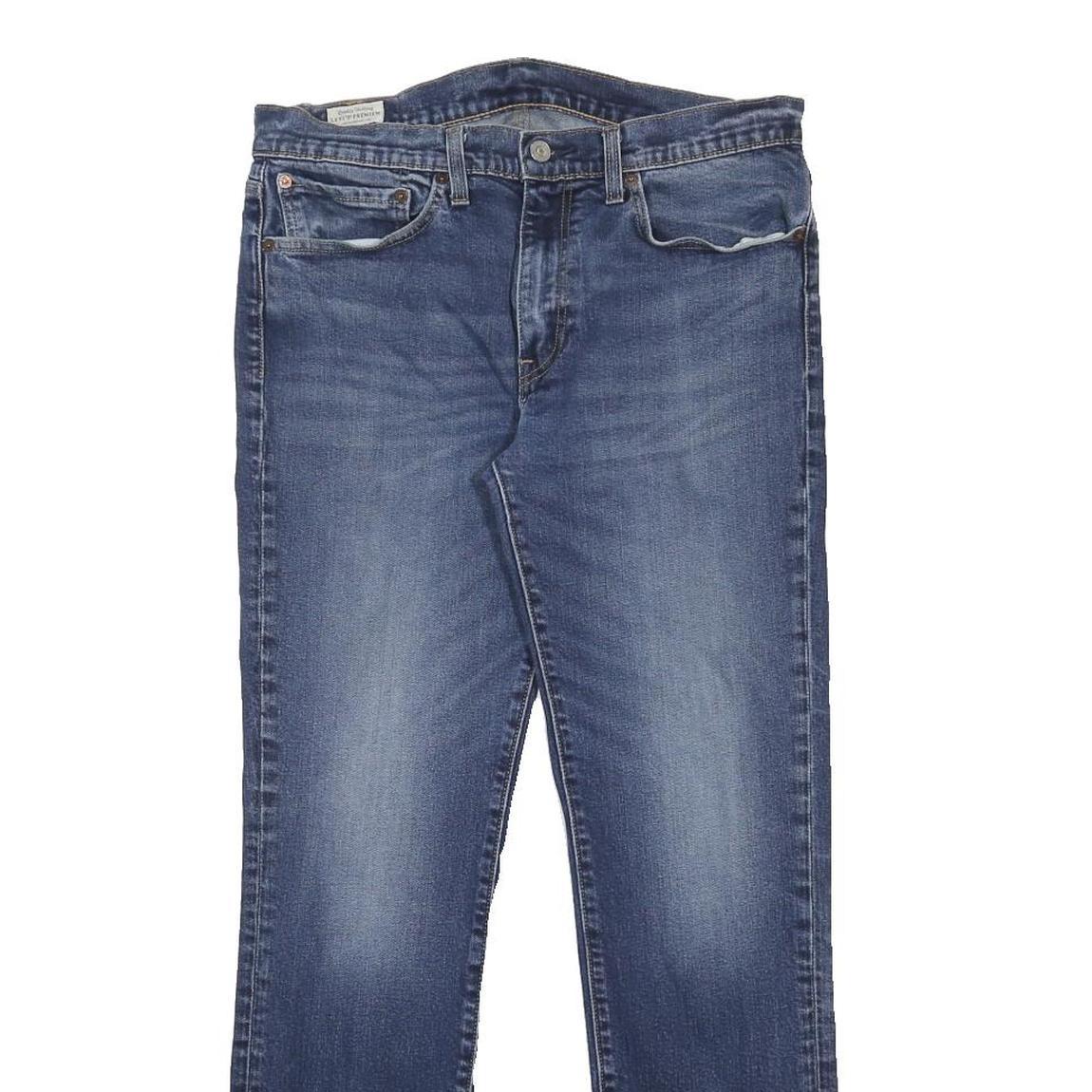 LEVI'S 511 BIG E Mens Slim Blue Denim Medium W34 L32 Stretch Cotton Blend Zip