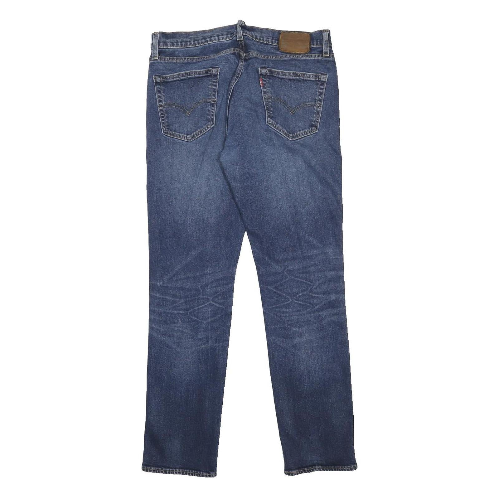 LEVI'S 511 BIG E Mens Slim Blue Denim Medium W34 L32 Stretch Cotton Blend Zip