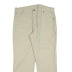 DICKIES Mens Beige Cotton Blend Regular Straight Trousers W38 L30 Workwear Zip