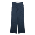 DICKIES Mens Cotton Blend Navy Regular Straight Trousers W28 L30 Workwear