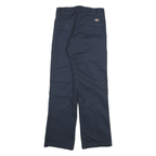DICKIES Mens Cotton Blend Navy Regular Straight Trousers W28 L30 Workwear