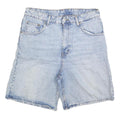 H&M Womens Denim Blue Casual Shorts L W34 Cotton Blend Summer Wear