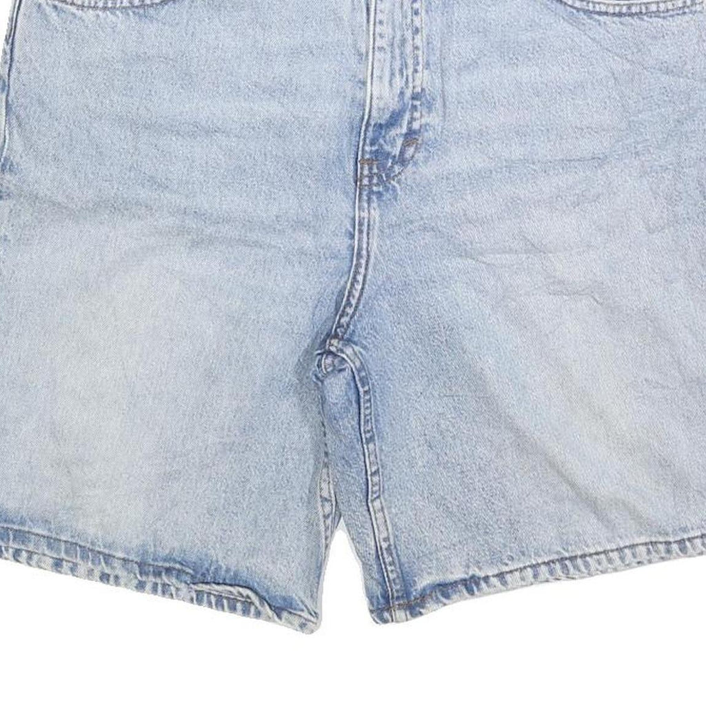 H&M Womens Denim Blue Casual Shorts L W34 Cotton Blend Summer Wear