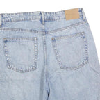 H&M Womens Denim Blue Casual Shorts L W34 Cotton Blend Summer Wear