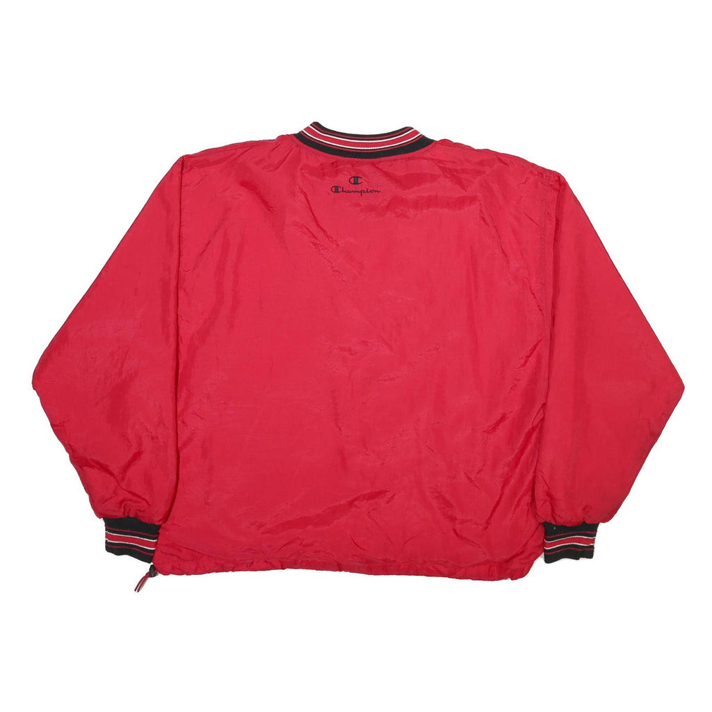 CHAMPION Mens Red V-Neck 2XL Pullover Sweatshirt Lightweight Sportswear