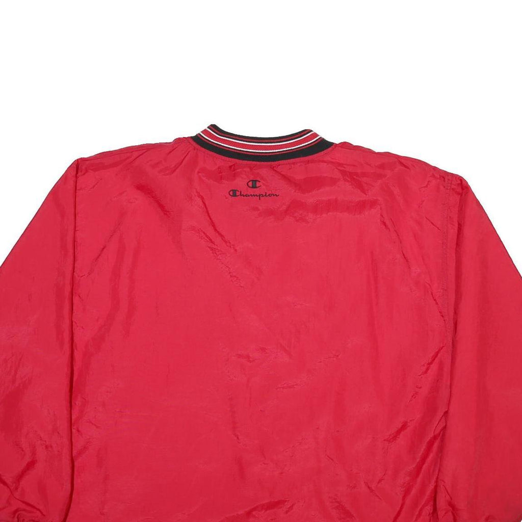 CHAMPION Mens Red V-Neck 2XL Pullover Sweatshirt Lightweight Sportswear