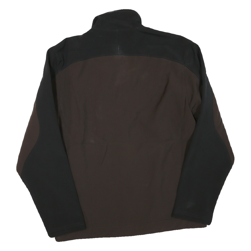 STARTER Mens Black & Brown Zip Up Classic Jacket S Polyester Blend Casual