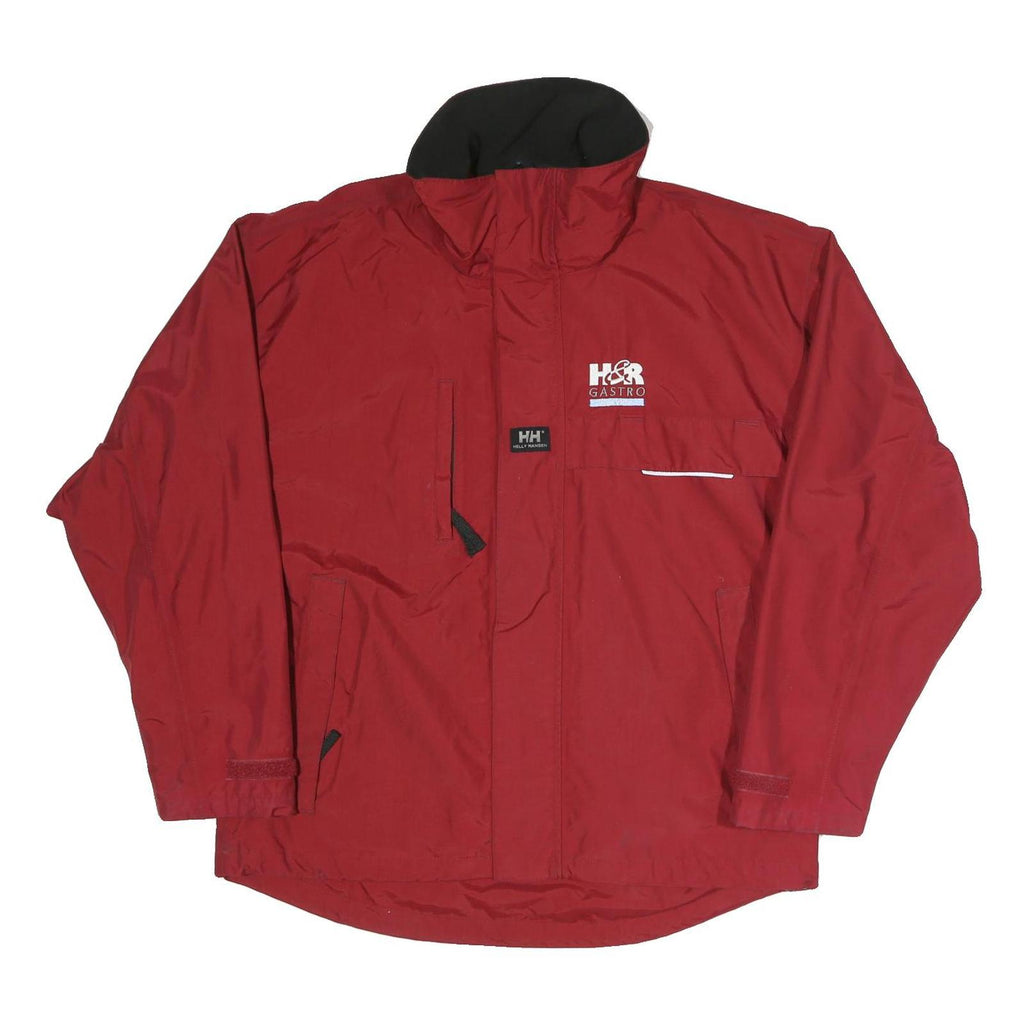 HELLY HANSEN Mens Red Classic Jacket L Polyester Blend Zip H&R Gastro Logo