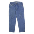 CARHARTT Mens Relaxed Jeans Blue Denim W33 L30 Classic Cotton Zip Pocket Design