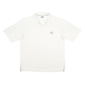 ADIDAS Mens White Polo Shirt Short Sleeve Plain L Cotton Blend Button Closure